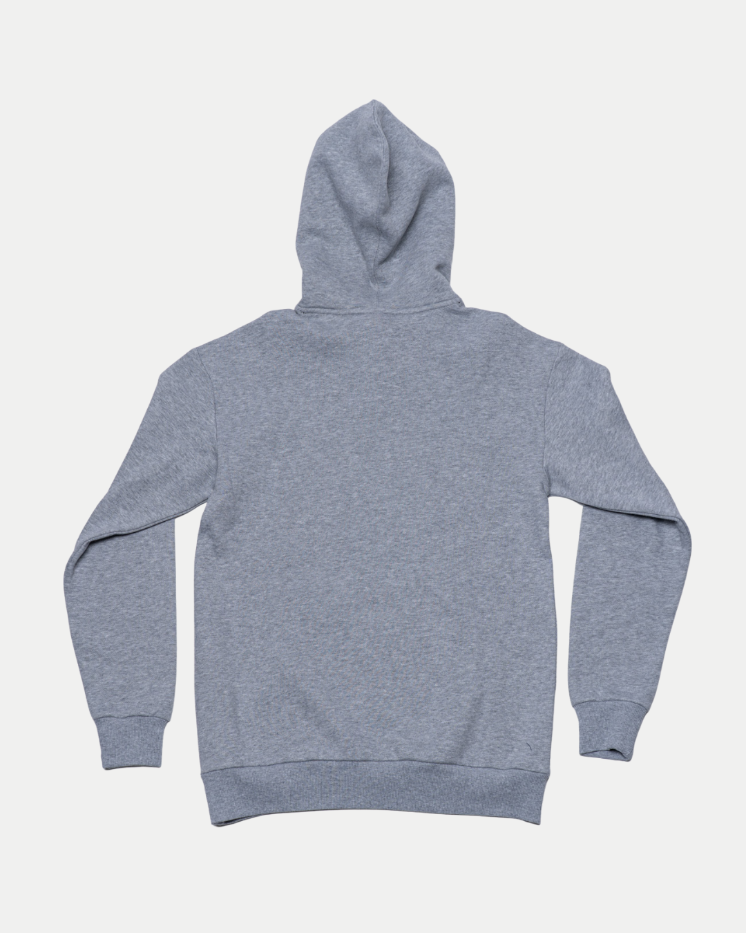 The Nottingham Panthers 25-26 CCM Grey Team Text Hoodie by Panthersland is shown from the back, featuring long sleeves, ribbed cuffs and waistband, laid flat on a white background.