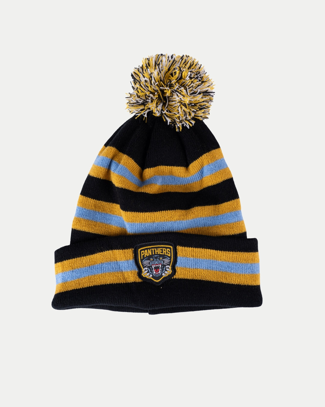 No keywords were provided to blend into your description. Please provide one or two keywords, and I’ll tailor the wording for the Nottingham Panthers 24-25 Blue Stripe Pom Knit by Nottingham Panthers!.