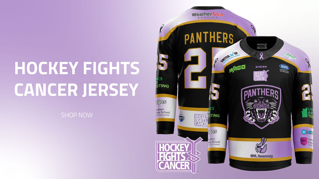 Nottingham Panthers Launch Hockey Fights Cancer Jersey in Support of Nottingham Hospitals Charity