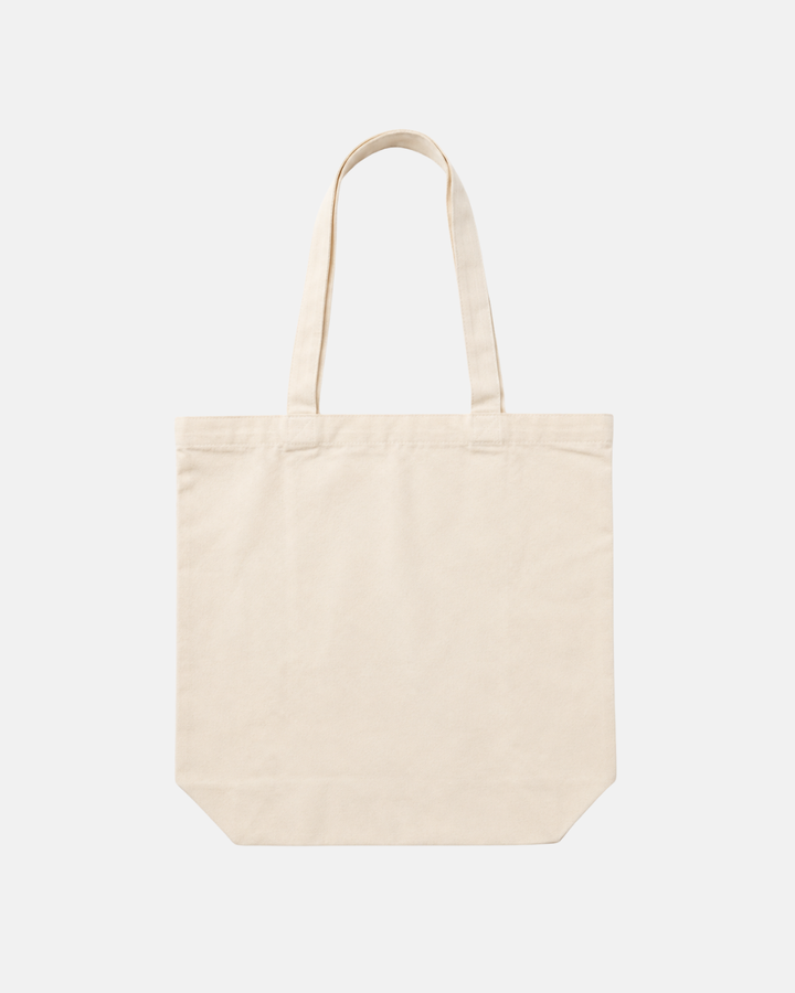 The Panthersland 26-27 Vintage Tote Bag, in a plain cream shade with two sturdy handles, is showcased against a white background.
