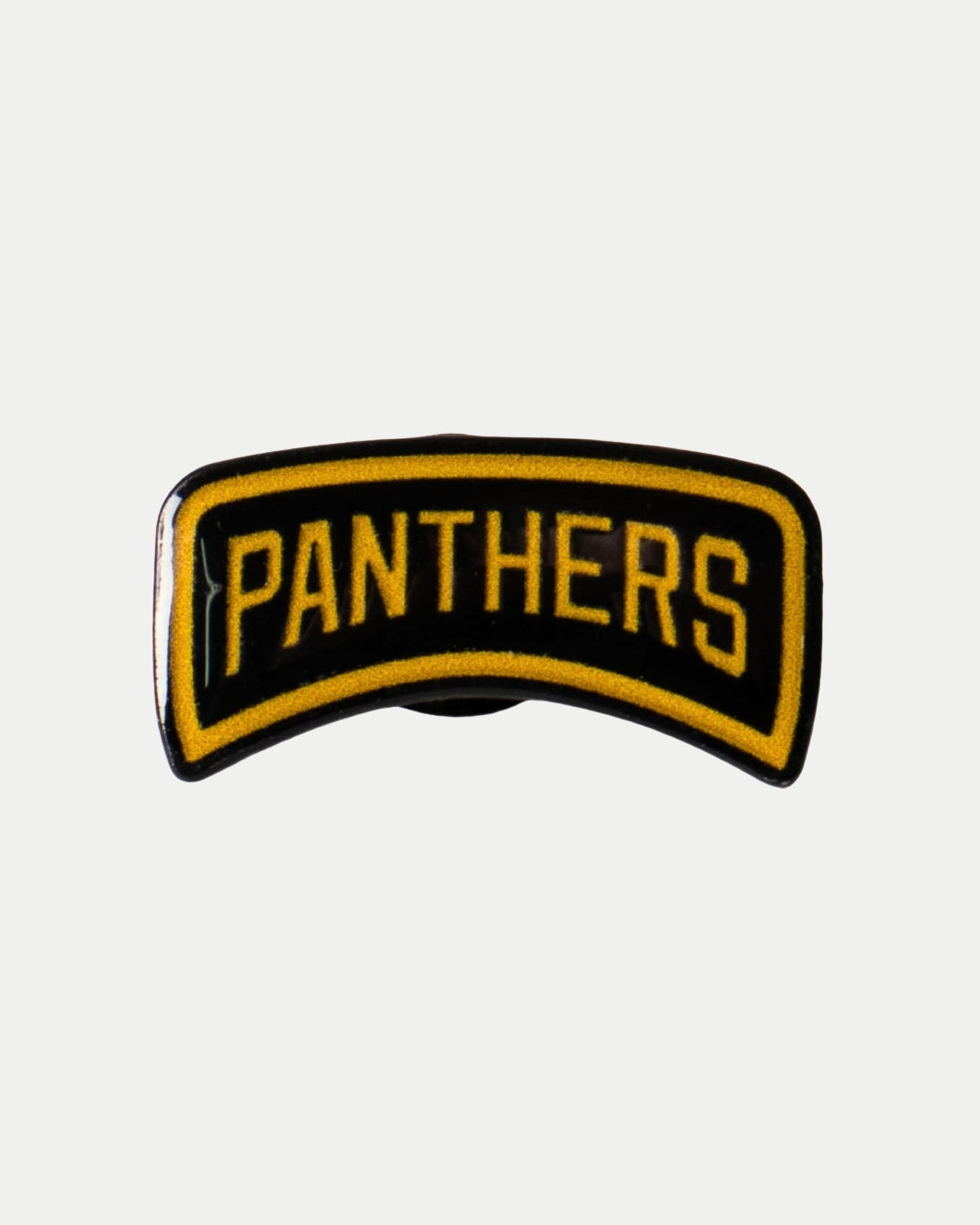 No keywords were provided for the Block Text Pin by Nottingham Panthers. Please share specific keywords to help me blend them into the product description as requested.