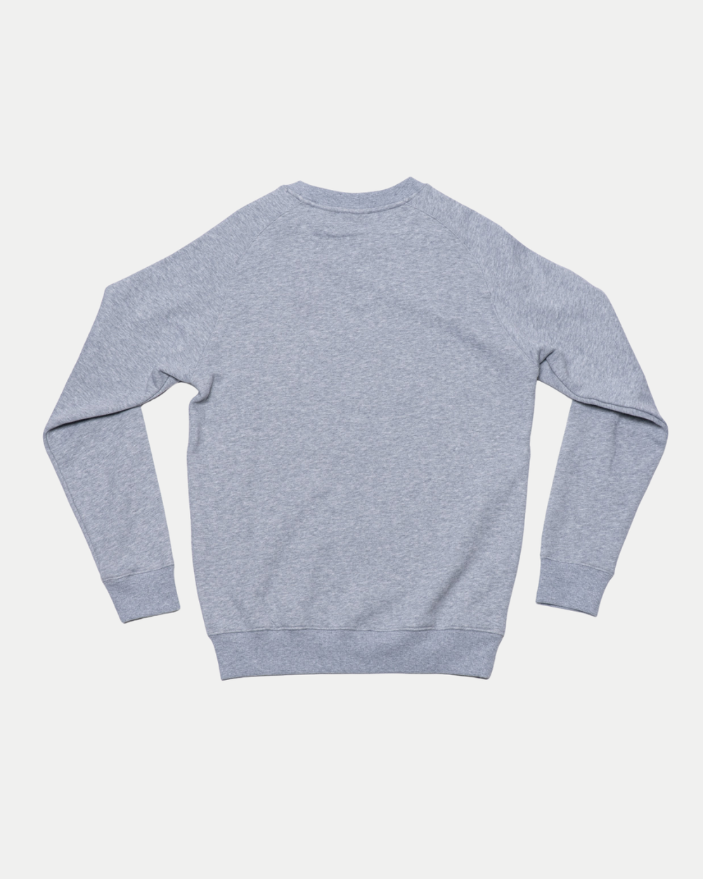 The Nottingham Panthers 25-26 CCM Grey Sweater by Panthersland, a light gray long-sleeve crewneck, is displayed flat from the back on a white background.