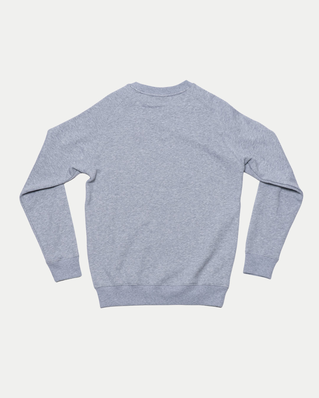 The Nottingham Panthers 25-26 CCM Grey Sweater by Panthersland, a light gray long-sleeve crewneck, is displayed flat from the back on a white background.