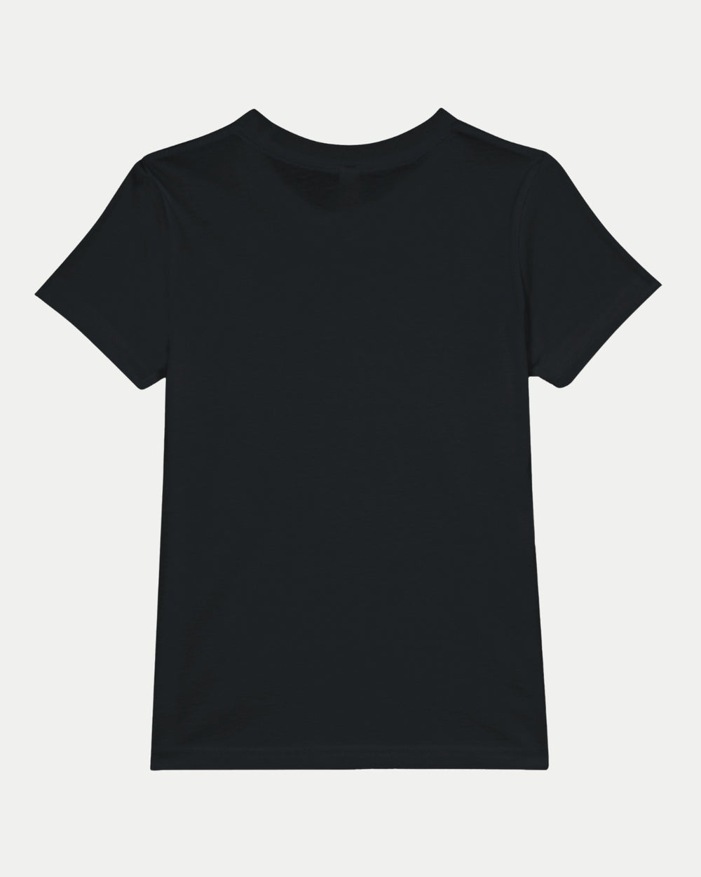 The Nottingham Panthers Made To Order Champions Elite League Playoffs 2025 Kids Crewneck T-shirt in black is shown flat with the back side up on a white background—perfect for everyday wear and tailored to fit.
