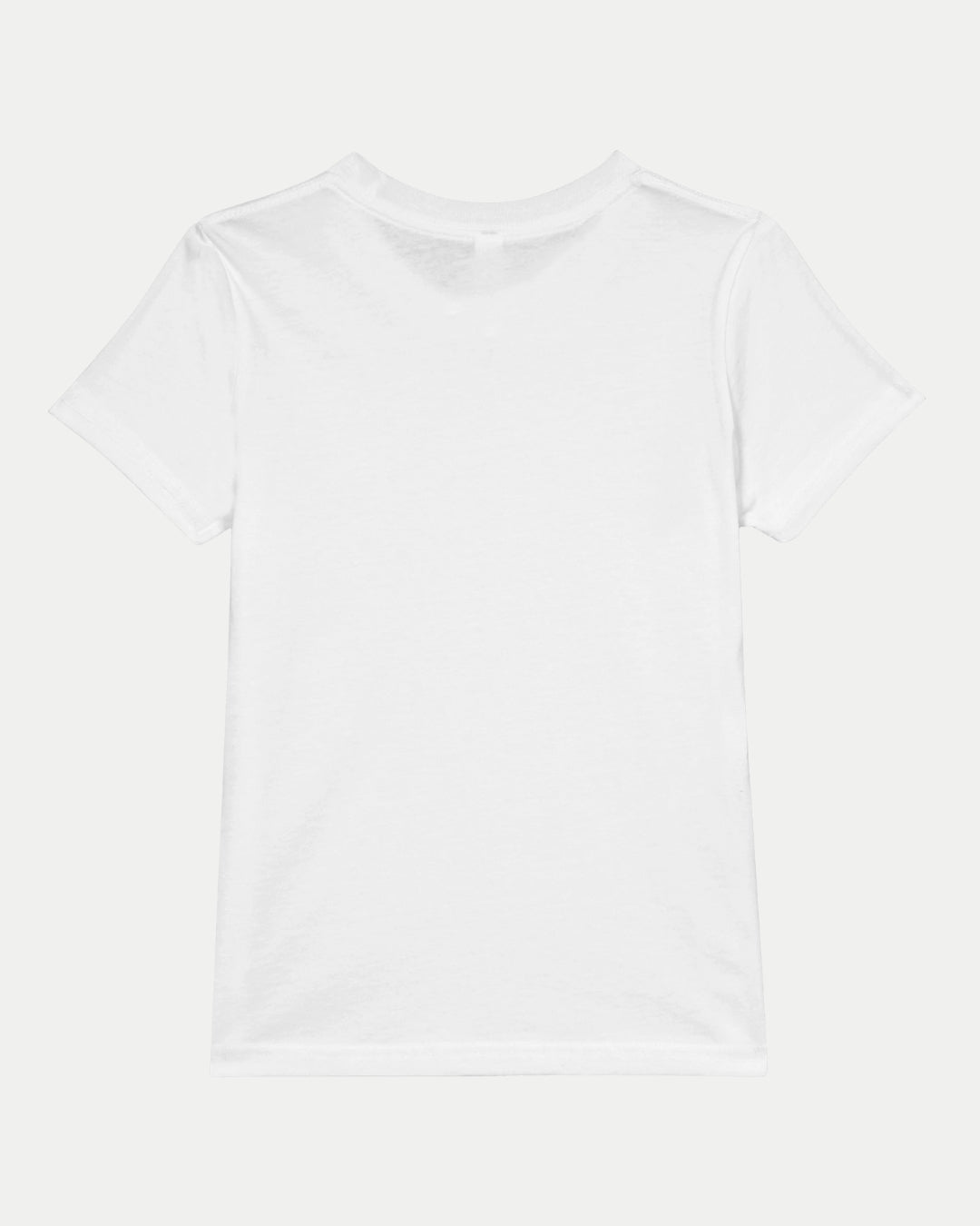 The Nottingham Panthers Made To Order Champions Elite League Playoffs 2025 Kids Crewneck T-shirt in white is shown from the back on a white background. Check our size guide for the perfect fit—each shirt is made to order for your child.