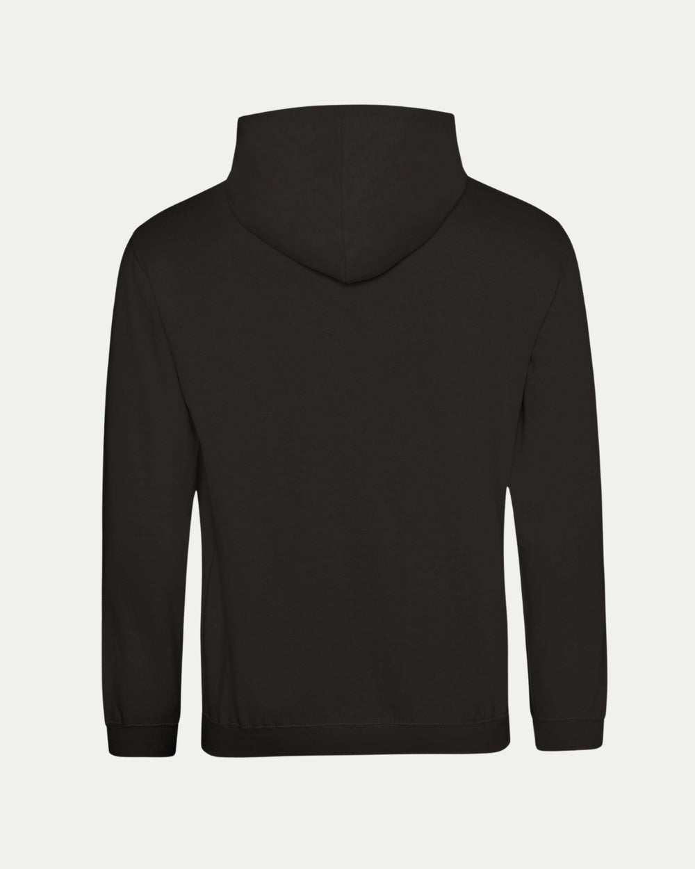 The Made To Order Playoff Champions Panthers 2025 Hoodie Black by Nottingham Panthers is a unisex hoodie shown from the back with long sleeves, a hood, and no visible logos—offering minimalist comfort for everyday wear.
