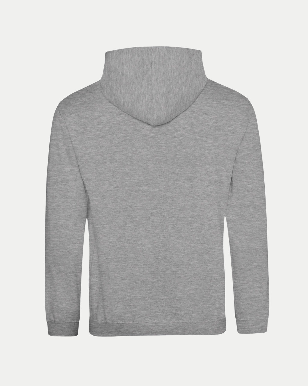 The Made To Order Playoff Champions Panthers 2025 Hoodie by Nottingham Panthers is a plain, light gray unisex hoodie with a relaxed fit, long sleeves, hood, and no visible logos or designs shown from the back.