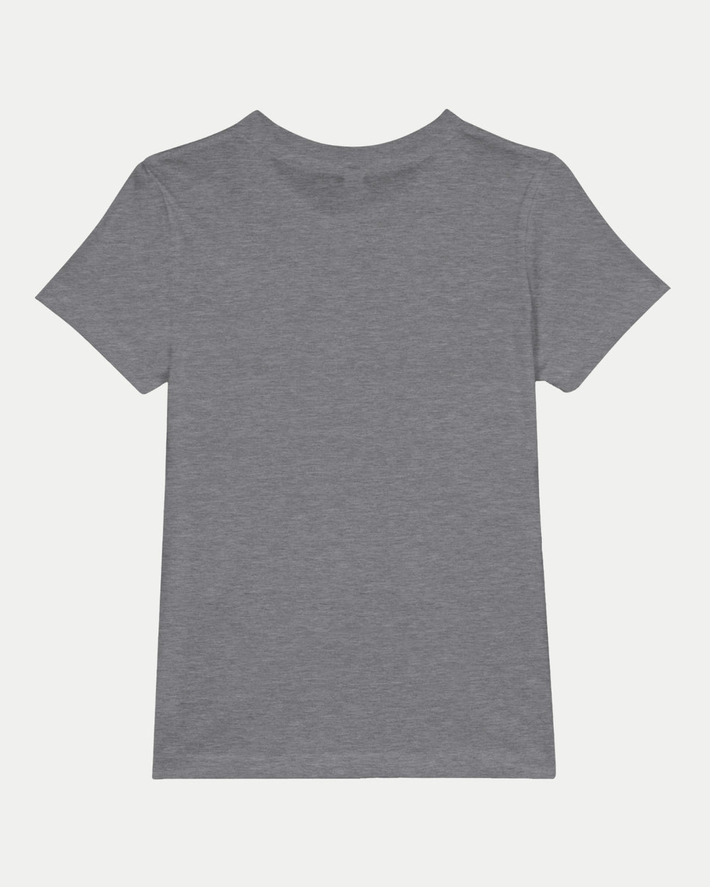 The Made To Order Playoff Champions Panthers 2025 Kids Crewneck T-shirt by Nottingham Panthers is a grey short-sleeve tee shown from the back, laid flat on a white background—perfect for everyday wear.