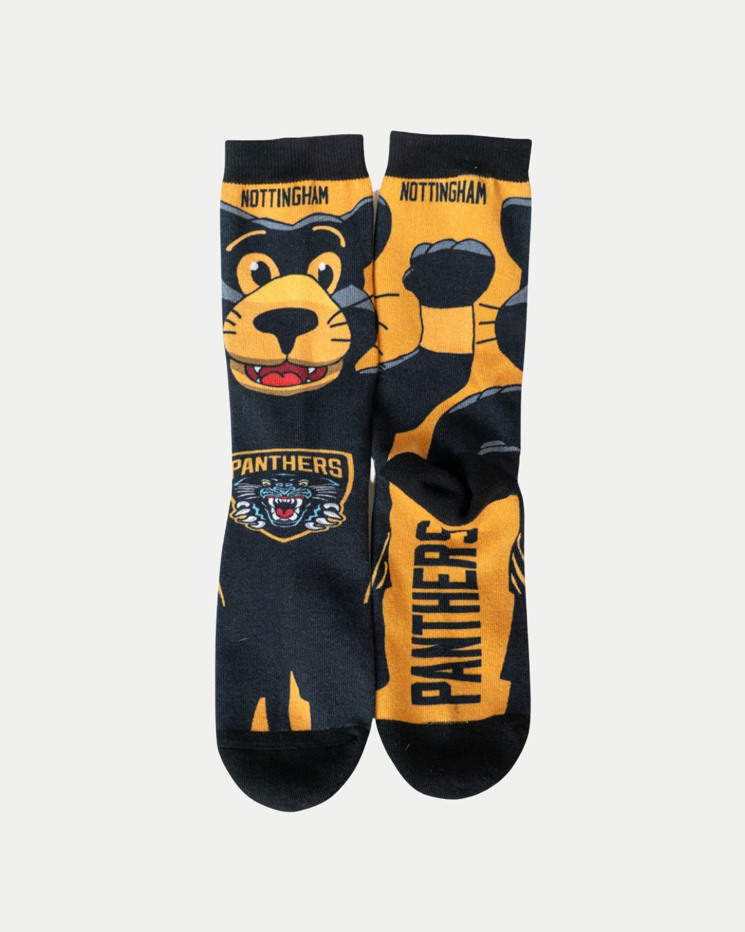 Add one or two keywords to be included in the description of the Nottingham Panthers Paws Socks by Nottingham Panthers.