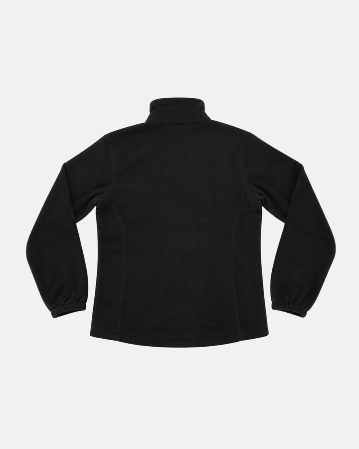 The 26-27 NP Logo Fleece Jacket by Panthersland is displayed from the back, showcasing a high collar, elastic cuffs, and an embroidered NP logo. The background is plain white.