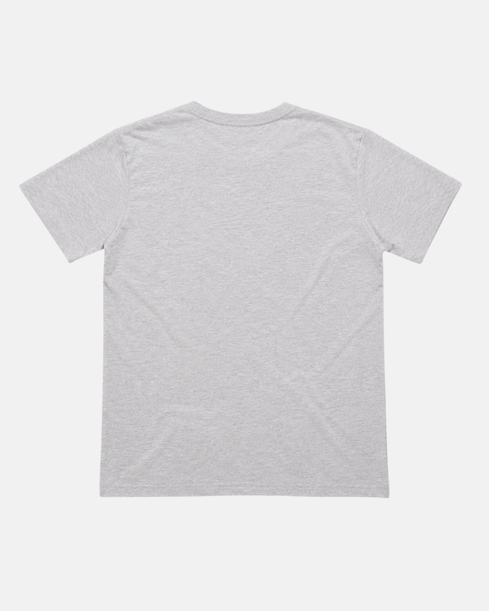 A flat-lay image of the Panthersland 26-27 Grey Panther T-Shirt, showing the short-sleeve, light gray shirt from the back against a white background—perfect for Nottingham Panthers fans seeking a versatile grey tee with a subtle panther head design for their collection.